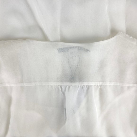 NWT Diane von Furstenberg DVF Silk Embroidered Blouse-V-Neck Top-Work to Weekend - Picture 12 of 16